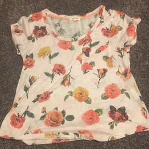 White floral top